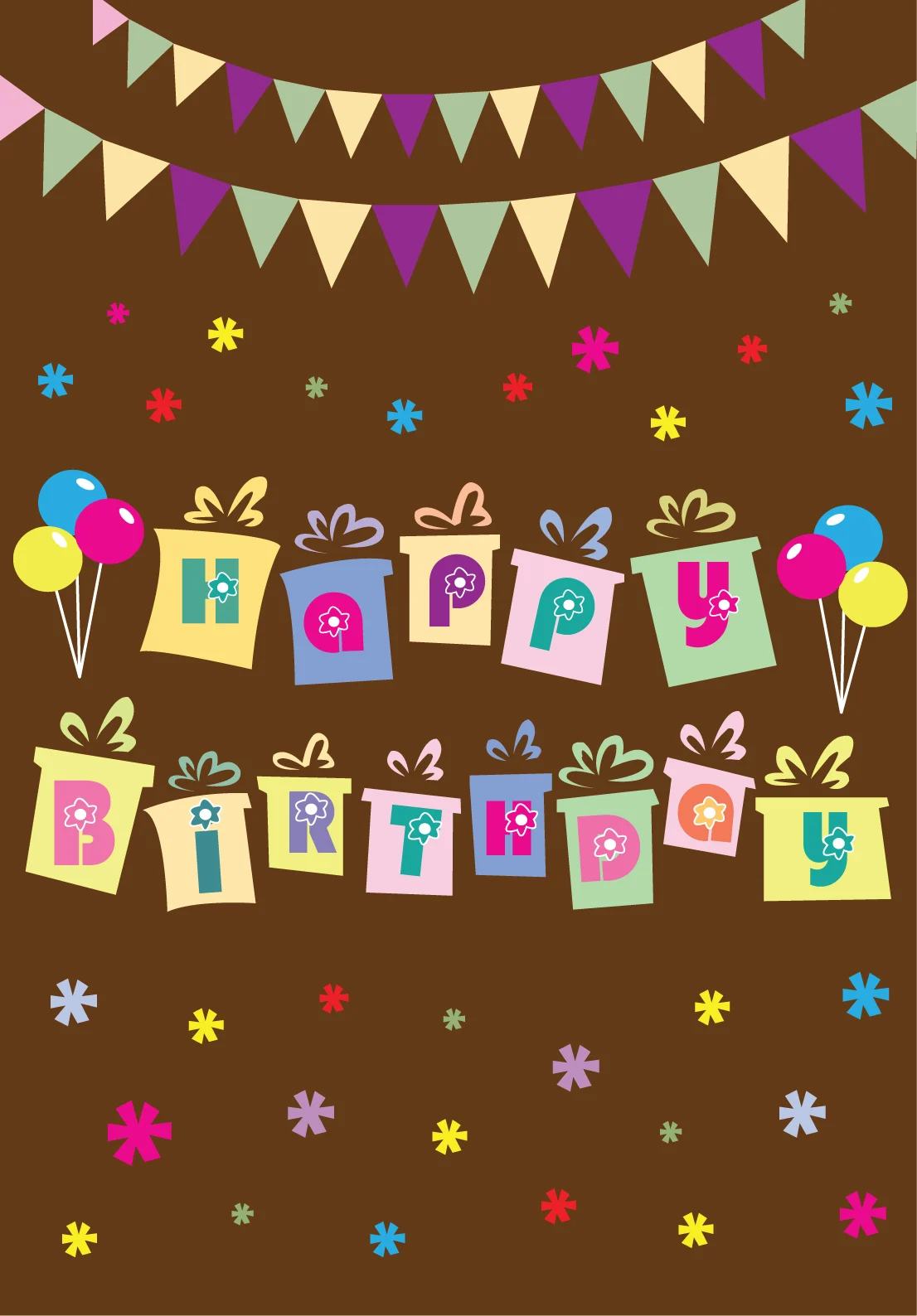 Birthday Confetti Personalized Card
