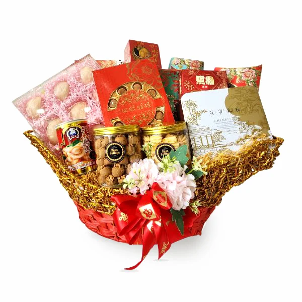 Lasting Wealth Chinese Hamper - Tea, Bird Nest, Scallop Gift