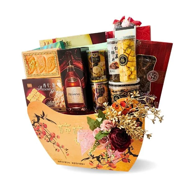 Regalia Oriental CNY Hamper - Hennessy, Chinese Delicacies, Cookies